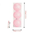 thumbnail image 3 of Kbndieu 3PCS 80MM Christmas Balls Ornaments for Christmas Tree - Shatterproof Christmas Ornaments Xmas Tree Decorations Pink Hanging Balls for Holiday Wedding Party Decorations, 3 of 5