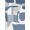 Blue, Pattern 14, variant on ODIKA 4'x6' Blue Green Geometric Medallion Art Washable Area Rug Contemporary Symmetrical Oval Central Motif for Dorm Room, Small Living Stain Resistant Low Profile, Easy Care