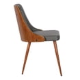 thumbnail image 4 of Hawthorne Collections 18.1" Modern Faux Leather Dining Chair in Gray, 4 of 8