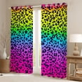 thumbnail image 2 of Castle Fairy Leopard Blackout Curtains Set of 2 (52x84 Each),Gradient Window Curtains, 2 of 6