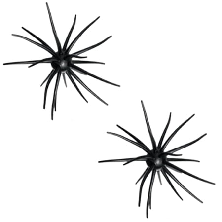 2Pcs Sea Urchin Bait Floating creature lure with reflective stars durable design for lake and river daily angling (Dark Green)
