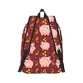 thumbnail image 3 of Balery Cute Pig with Coins Vintage Canvas Backpack for Men and Women - Large Capacity, Durable Travel Laptop Bag for School, Work, Hiking, and Outdoor Activities, 3 of 7