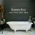 thumbnail image 4 of Bathroom Rules Wash Brush Floss Flush Quote Saying Wall Decal Sticker, 4 of 4