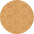 thumbnail image 1 of Ahgly Company Machine Washable Indoor Square Transitional Neon Orange Area Rugs, 3' Square, 1 of 7
