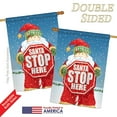 thumbnail image 3 of Breeze Decor BD-XM-H-114137-IP-BO-DS02-US Santa Stop Here Winter - Seasonal Christmas Impressions Decorative Vertical House Flag - 28 x 40 in., 3 of 4