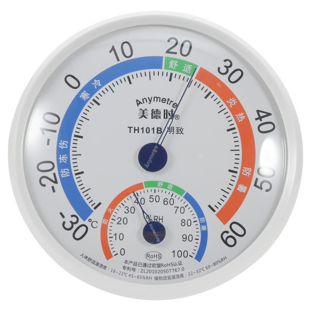 CIMAXIC Indoor Home Hygrometer Thermometer Temperature Humidity Monitor High Precision Meter,4.96"X4.96"X1.1"