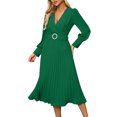 thumbnail image 1 of Robe Mode Femme Slim - Fit V - Col Long - Manches Longues Ligne A, 1 of 8