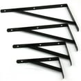 thumbnail image 4 of Tnarru 2PCS Rustproof Metal Shelves Shelf Bracket Support Corner Rack Supportor DIY Hardware - Black, 200x120x2mm, 4 of 8