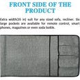thumbnail image 3 of Large Sofa Organizer Caddy Organizer, Non-slip Tv Remote Control Holder Sofa Armrest Storage Bag, 19.7 * 35 Inch grey, 3 of 5