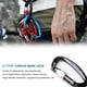 thumbnail image 4 of Mosquetón de seguridad Equipo de escalada resistente Accesorios de bloqueo en forma de deporte en forma de Detalina protectora para proteger cuerpo negro + Plata Advancent  OD019570-03, 4 of 6