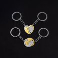 thumbnail image 1 of Taian Collar de acero inoxidable europeo y americano Costura en forma de corazón Colgante de gato Yin-yang Gato Pareja Llavero Joyas Collar de par de oro XianweiShao 8390614500587, 1 of 1