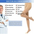 thumbnail image 5 of 1/2 Pair Medical Compression Pantyhose Women Men 23-32 mmHg Edema Varicose Veins, 5 of 9