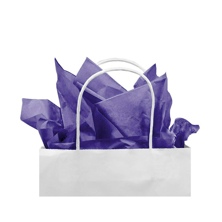 100 CT Paper Gift Wrap Tissue Paper 20” X 20”, Bulk Gift Wrapping Tissue  Paper (Purple)
