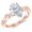 rose-gold, variant on Platinum 1.13 Carat LAB GROWN IGI CERTIFIED DIAMOND Twisting Infinity Gold and Diamond Split Shank Pave Set Pear Cut Diamond Engagement Ring (E-F Color VS1-VS2 Clarity 1 Ct Center)