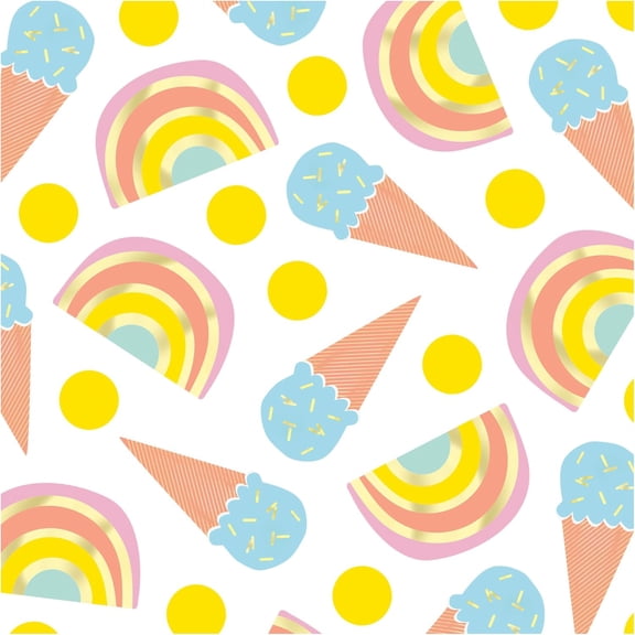 Confetti Table Scatter Pastel Ice Cream Large 36 Pieces Decoration