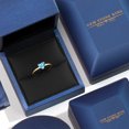 thumbnail image 5 of Gem Stone King 14K Two Tone Gold Swiss Blue Topaz Solitaire Engagement Ring for Women | 0.55 Cttw | Heart Shape 5MM | Gemstone November Birthstone | Size 8, 5 of 6