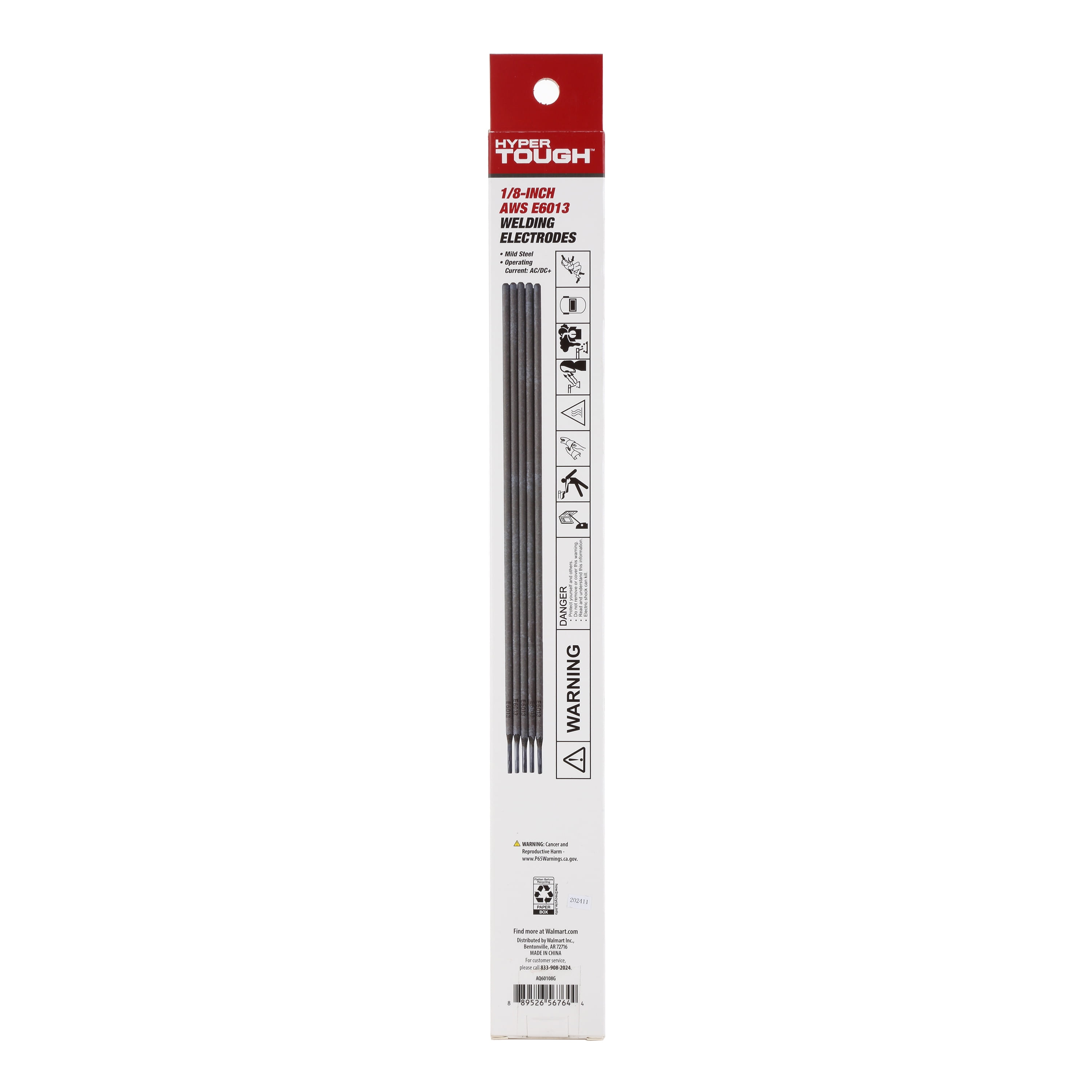 Hyper Tough Mild Steel 1/8 in. AWS E6013 Welding Electrode, 1.00 lb, New Condition