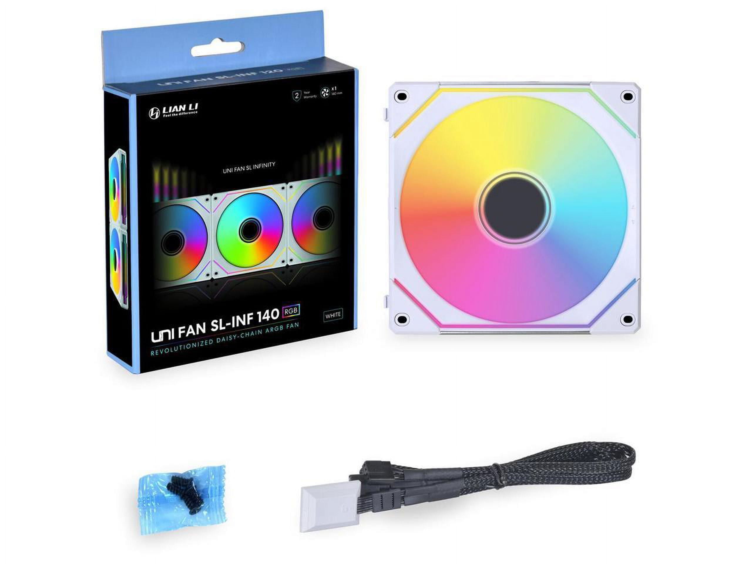 LIAN LI SL-INFINITY 140 BK 1個入×3個　⑯ LIAN LI UNI FAN SL INFINITY 140 RGB WHITE ---UF-SLIN140-1W(No