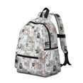 thumbnail image 2 of Multicolor Cat Head White Pattern Backpack for School, Cute School Bag with Adjustable Shoulder Straps and Padded Back, 13.4"x11"x4.7", 2 of 5
