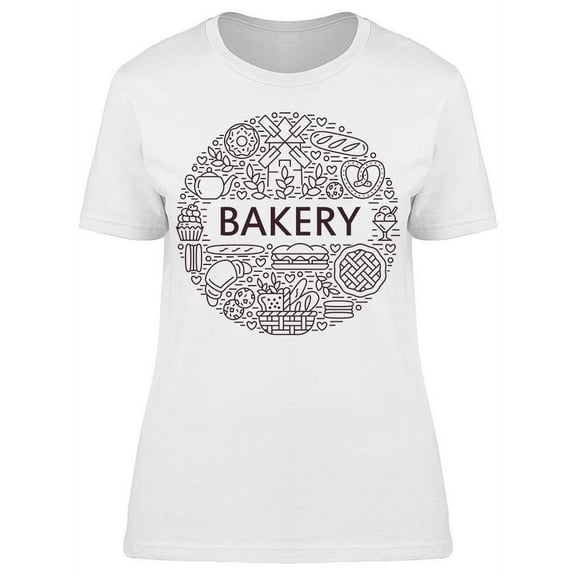 Bakery, In A Circle T-Shirt Women -Image by Shutterstock, Female 5X-Large