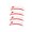 Red, variant on 4 Pcs Wheel Rim Decal Stripes Set Sport Emblem Reflective Stickers, Auto Racing Sport Logo Decals Waterproof Wheel Stripe Car Rim Stripes for Tire Rim Safety Decoration