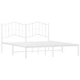 thumbnail image 2 of vidaXL Metal Bed Frame with Headboard White 183x213 cm, 2 of 5
