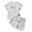 White, variant on Tisuna 2 Pieces Easter Outfits Set For Boys Girls Child Diy Print Short Sleeve Crew Neck Pajamas Breathable Soft Kids Summer Matching Set White Size 3-4 Years