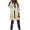 Beige, variant on ZHOUCHANKIDS Women Long Vest Solid Color Sleeveless Hood Winter Puffer Vest Outwear Pink M