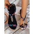 thumbnail image 2 of Vacation Slingback Sandals For Women, Braid Detail Beaded Decor Flat Sandals, 2 of 4