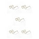 thumbnail image 2 of Tholdsy Marcos de anteojos Multi-funcional Útil Suministro de gafas pequeñas Marco de anteojos de metal para niños para muñeca Tienda de marionetas Oro 5piezas Tholdsy CBP202862, 2 of 6