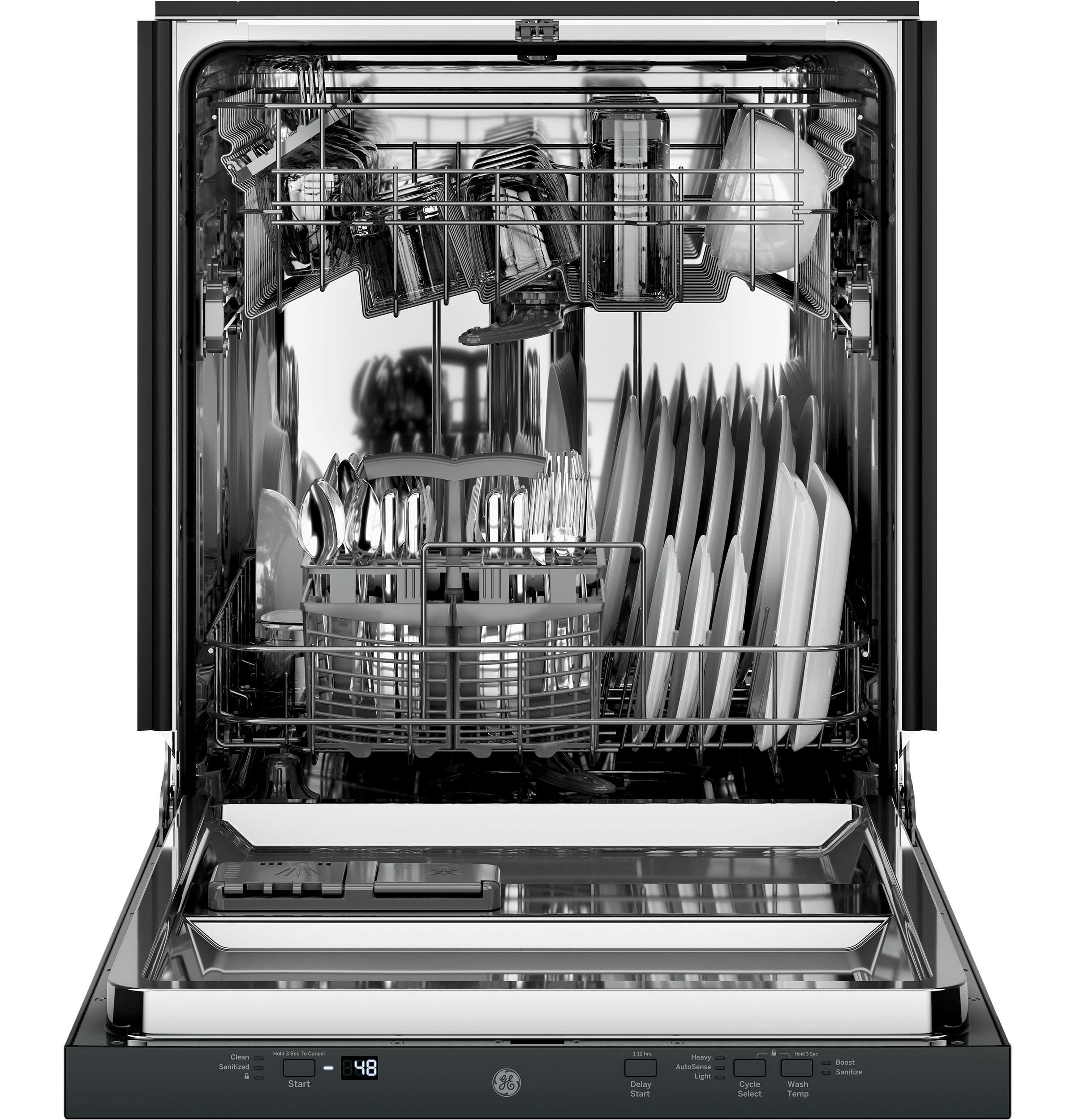 GE Appliances 24” Built-In Dishwasher with Stainless Steel Interior