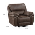 thumbnail image 6 of Tony 45 Inch Power Recliner Chair- Brown Microfiber- Solid Wood- USB Port, 6 of 6