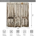 thumbnail image 5 of Fabric Barn Door Shower Curtain for Bathroom 72Wx72H Inch Rustic Wood Bath Curtain Wooden Brown Farmhouse Door Pattern for Men Home Decor Western Country Vintage Set Waterproof 12 Pack Hooks, 5 of 6