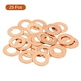 thumbnail image 3 of Uxcell M10 Flat Washer, 25 Pack Copper Ring Washers 18mm OD Metal Sealing Gasket Ring, 3 of 6