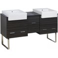 thumbnail image 1 of American Imaginations 59.5-in. W Vanity Set  Gris AI-20304, 1 of 1
