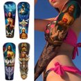 thumbnail image 3 of (I) (Juego 74-77) 4 Uds pegatinas tatuaje brazo serie personajes Cristo pegatinas tatuaje corporal 170x480mm, 3 of 9