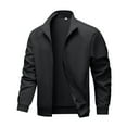 thumbnail image 3 of JTieacloth Casual Warm Coat Men's Casual Jackets Lightweight Comfortable Loose Fit Japanese Style Zip Up Hoodie Sweatshirt Outerwear For Daily Wear Black, 3 of 3