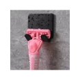 thumbnail image 2 of Wall-mounted Hook For Home Use, Black Plastic, No Drilling Needed, Strong Adhesive, Razor Hook Storage Rack, 2 of 5