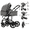 Standard-GREY, variant on Iris Baby Convertible Baby Stroller,High-View Reversible Stroller,Compact Infant Carriage with Mosquito Net, Cup Holder, Rain Cover, for 0-3 Years, Unisex,GREY