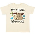 thumbnail image 3 of Inktastic My Nonna Loves Me with Sloth and Hearts Boys or Girls Toddler T-Shirt, 3 of 5