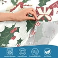 thumbnail image 3 of Yayeee Kitchen Curtains Tier Pair Light Filtering 27"x36" Rod Pocket Short Cafe Window Panel, White Christmas Holly, 3 of 7