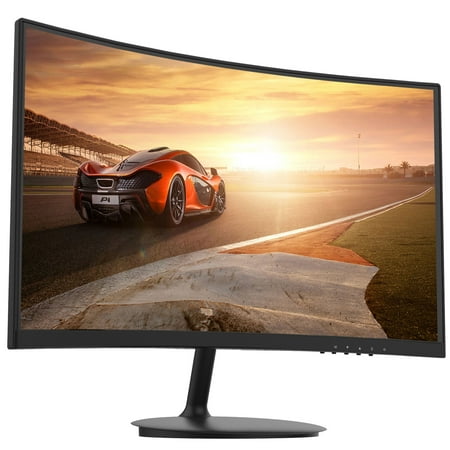 Fiodio 24" Curved FHD 1080P 75Hz Refresh Rate LED Monitor HDMI VGA Ports with Speakers, VESA Wall Mount Ready (HDMI Cable Included)