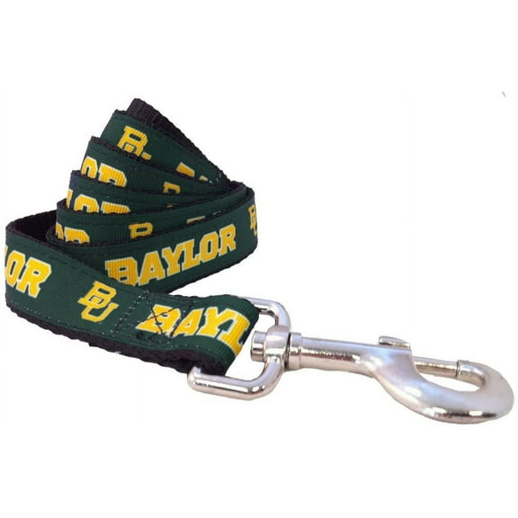 Brand New Baylor Pet Dog Leash(Small), 5/8 inch Wide, 6 Feet Long, Officially Licensed, Official Bears Logo/Green Color