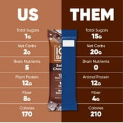IQBAR Salted Chocolate Protein Bars - Vegan Energy Bars - High Fiber Vegan Snacks - 4 Count Box