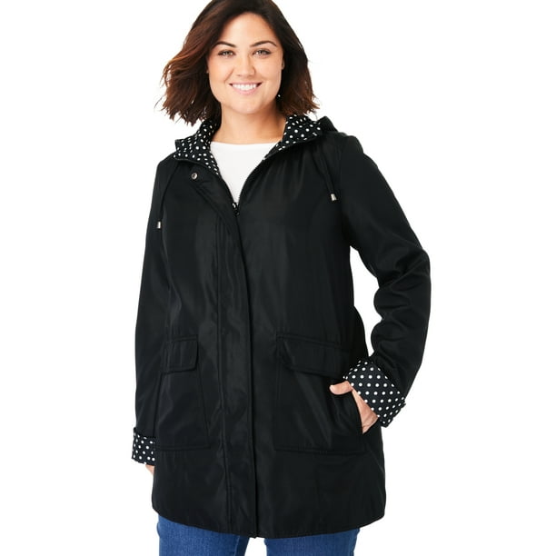 Woman Within - Woman Within Plus Size Raincoat In New Short Length With ...