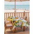 thumbnail image 2 of Outdoor Tablecloth with Umbrella Hole for Patio/Picnic/Party/Camping, Summer Sunflowers Waterproof Table Cloth Rectangle Table Cover Washable, Botanical Floral Butterfly Wooden Grain (54"x 80"), 2 of 8