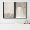 thumbnail image 2 of IDEA4WALL Framed Canvas Print Wall Art Set Grunge Duotone Tan Abstract Illustration Digital Art Wall Decor Bohemian Retro Artwork Contemporary for Living Room, Bedroom, Office - Black 16"x24"x2, 2 of 5