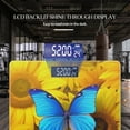 thumbnail image 3 of Bathroom Scale, Highly Accurate Digital Body Scale,Precisely Measures Weight up to 400 lbs-Blue Butterfly Perched On Yellow Sunflowers, 3 of 4