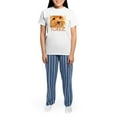 thumbnail image 4 of CafePress - Yorkie Women's Light Pajamas - Women's Short Sleeve Print T-Shirt and Pants Light Cotton Pajama Set, 4 of 7