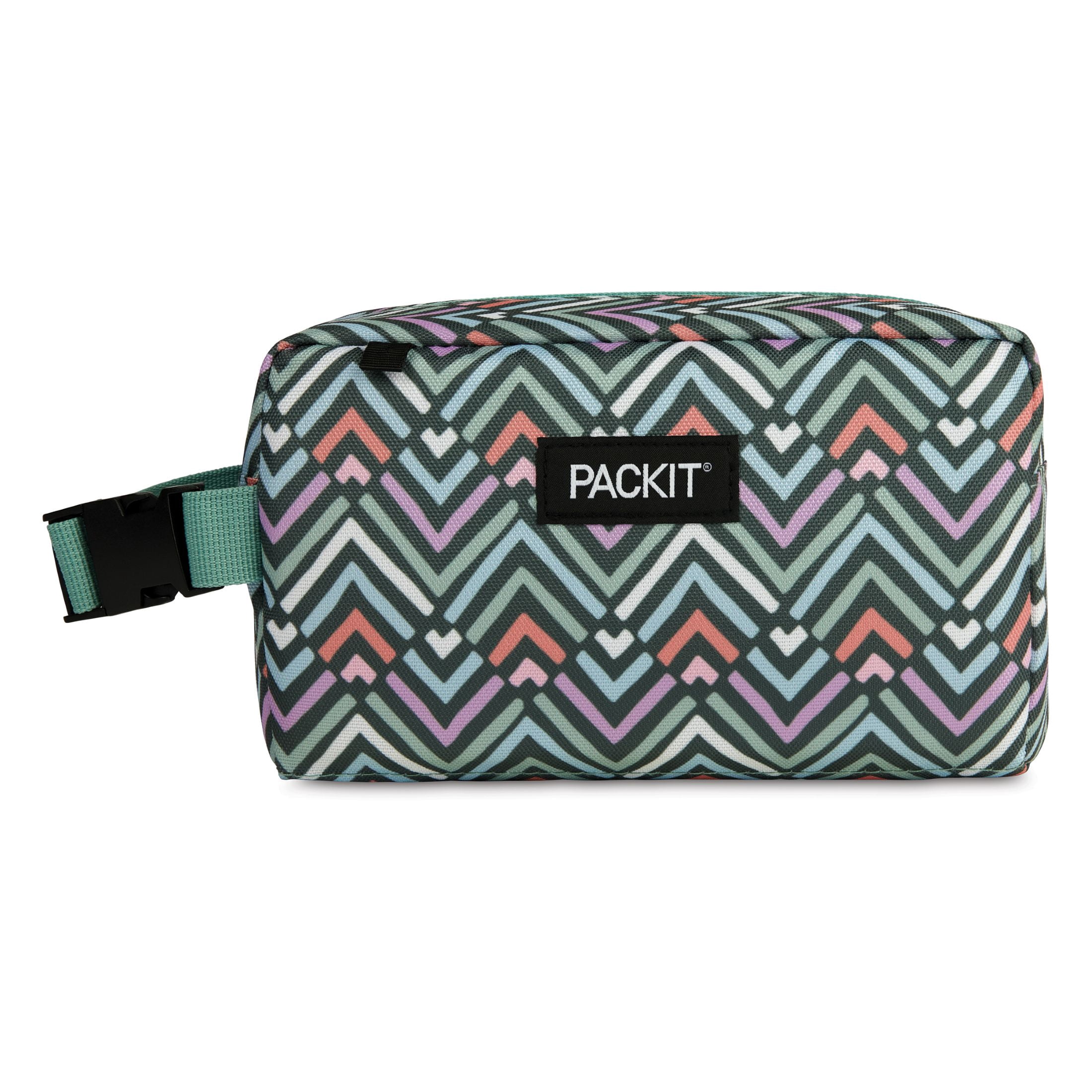 PackIt Freezable Snack Box with Diamond Chevron Pattern, EcoFreeze Technology